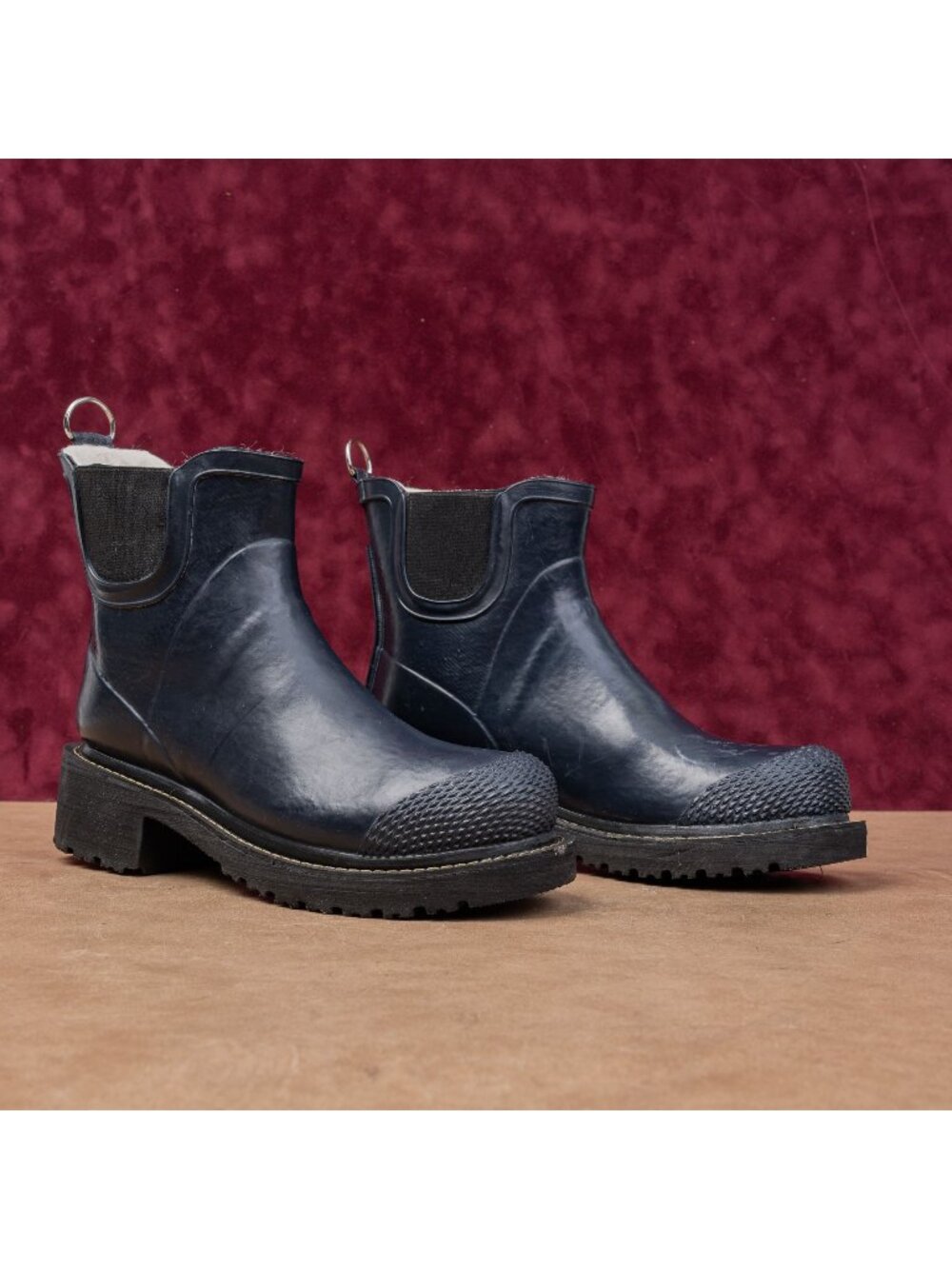 Ilse Jacobson Women Rub 47 Navy Blue Short Rain Wellies Rubber Boots 9US EUR39